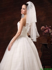 2 Layers Elbow Length Beautiful Wedding Veil