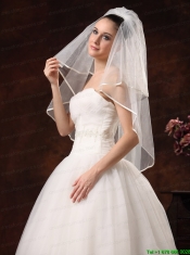 2 Layers Elbow Length Beautiful Wedding Veil