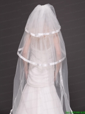 3 Layers and Appliques Ball Gown Bridal Veils For Wedding