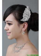 Artistic Alloy Rhinestone Jewelry Set Including Necklace Earring And Crown