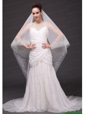 Beading Classic Tulle Bridal Veil For Wedding