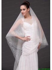 Beading Classic Tulle Bridal Veil For Wedding