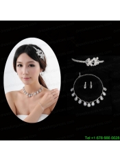 Beautiful Crown with Jewelry Set Including Necklace And Earrings