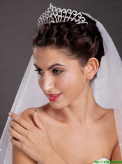 Beautiful Hand Made Alloy Tiara With Rhinestone Decorates