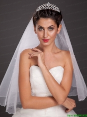 Beautiful Sweetheart Shaped Tiara With Beading Accents