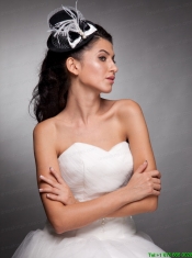 Black Headpieces Net Yarn Fascinators
