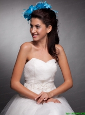 Blue Taffeta Hand Made Flowers Headpieces