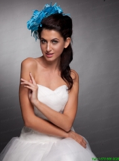 Blue Taffeta Hand Made Flowers Headpieces