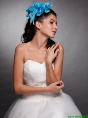 Blue Taffeta Hand Made Flowers Headpieces