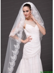 Bridal Veils For Wedding With Two-tier Lace
