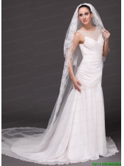 Bridal Veils For Wedding With Two-tier Lace