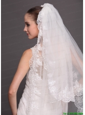 Bridal Veils For Wedding With Two-tier Lace