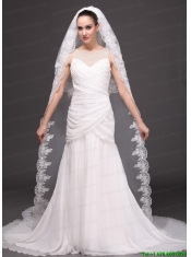 Bridal Veils For Wedding With Two-tier Lace