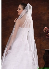Classical White Organza Veil For Wedding