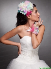 Colorful Organza Hand Made Flower Headpieces Wrist Corsage