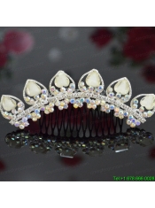 Custom Made Tiara With Beaded and Rhinestones Decorate