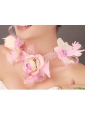 Cute Pink Feather Flower Fascinators