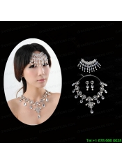 Dazzling Alloy Jewelry Set Necklace And Headpiece