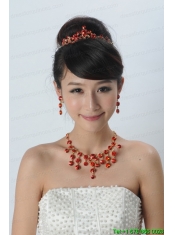 Dazzling Rhinestone Ladies' Crown and Necklace
