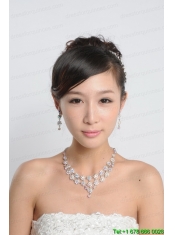 Dignified Colorful Imitation Pearl Jewelry Set Including Necklace Earring