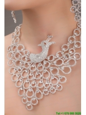 Dignified Jewelry Set Including Necklace Crown And Earrings In Phoenix Shape