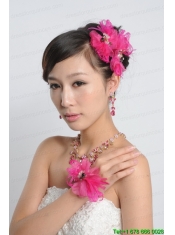 Dignified Purple Alloy Necklace And Earring Set