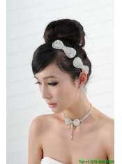 Dreamlike Artistic Crystal Necklace Bracele And Hair Bowknot