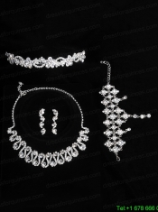 Dreamlike Rhinestones Alloy Necklace And Earrings Jewelry Set