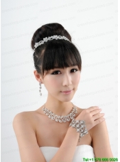 Dreamlike Rhinestones Alloy Necklace And Earrings Jewelry Set