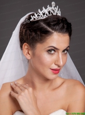 Elegant Alloy Employed Tiara With Beading Decorates