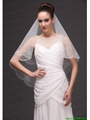 Embroidery Tulle Beautiful Bridal Veils For Wedding