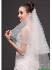 Embroidery Tulle Beautiful Bridal Veils For Wedding