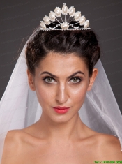 Exclusive Tiara With Beading and Pearl Decorate