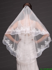 Fashion Best Wedding Veils With Appliques Hot Saling