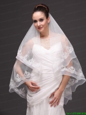 Fashion Best Wedding Veils With Appliques Hot Saling