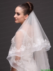 Fashion Best Wedding Veils With Appliques Hot Saling