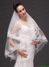 Fashion Best Wedding Veils With Appliques Hot Saling