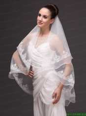 Fashion Best Wedding Veils With Appliques Hot Saling