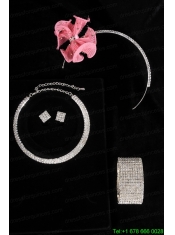 Fashion Nacklace and Headpiece Jewelry Sets in Round Shape