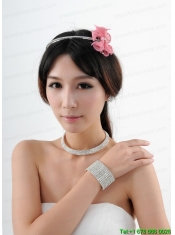 Fashion Nacklace and Headpiece Jewelry Sets in Round Shape