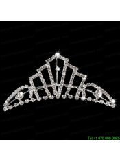 Fashionable Tiara With Rhinestone Adorned