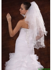 Four-tier Elbow Wedding Veil With Pencil Edge