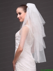Four-tier Tulle Wedding Veil With Cut Edge