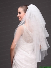 Four-tier Tulle Wedding Veil With Cut Edge