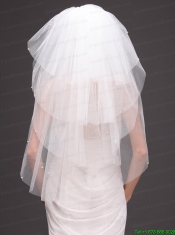 Four-tier Tulle Wedding Veil With Cut Edge