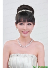 Gorgeous Alloy With Rhinestone Ladies' Necklace and Head piece