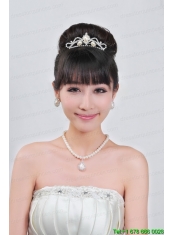 Gorgeous Alloy With Rhinestone Ladies' Necklace and Tiara