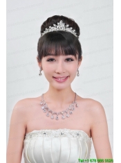 Gorgeous Alloy With Rhinestone Ladies' Necklace and Tiara