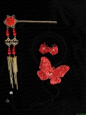 Gorgeous Red Vintage Style Alloy Ladies' Jewelry Sets