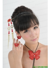 Gorgeous Red Vintage Style Alloy Ladies' Jewelry Sets
